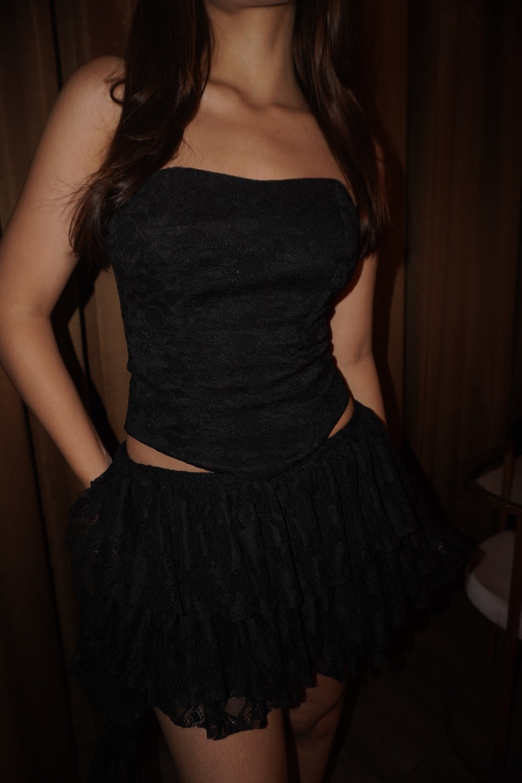 Corset Encaje Negro