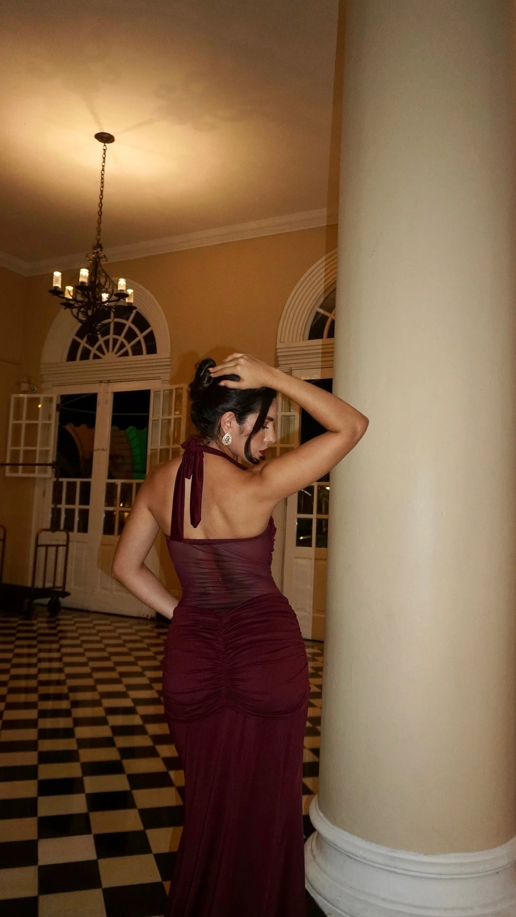 Body Mesh Nudo Vinotinto