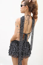 Falda Short Polka Dots Negra