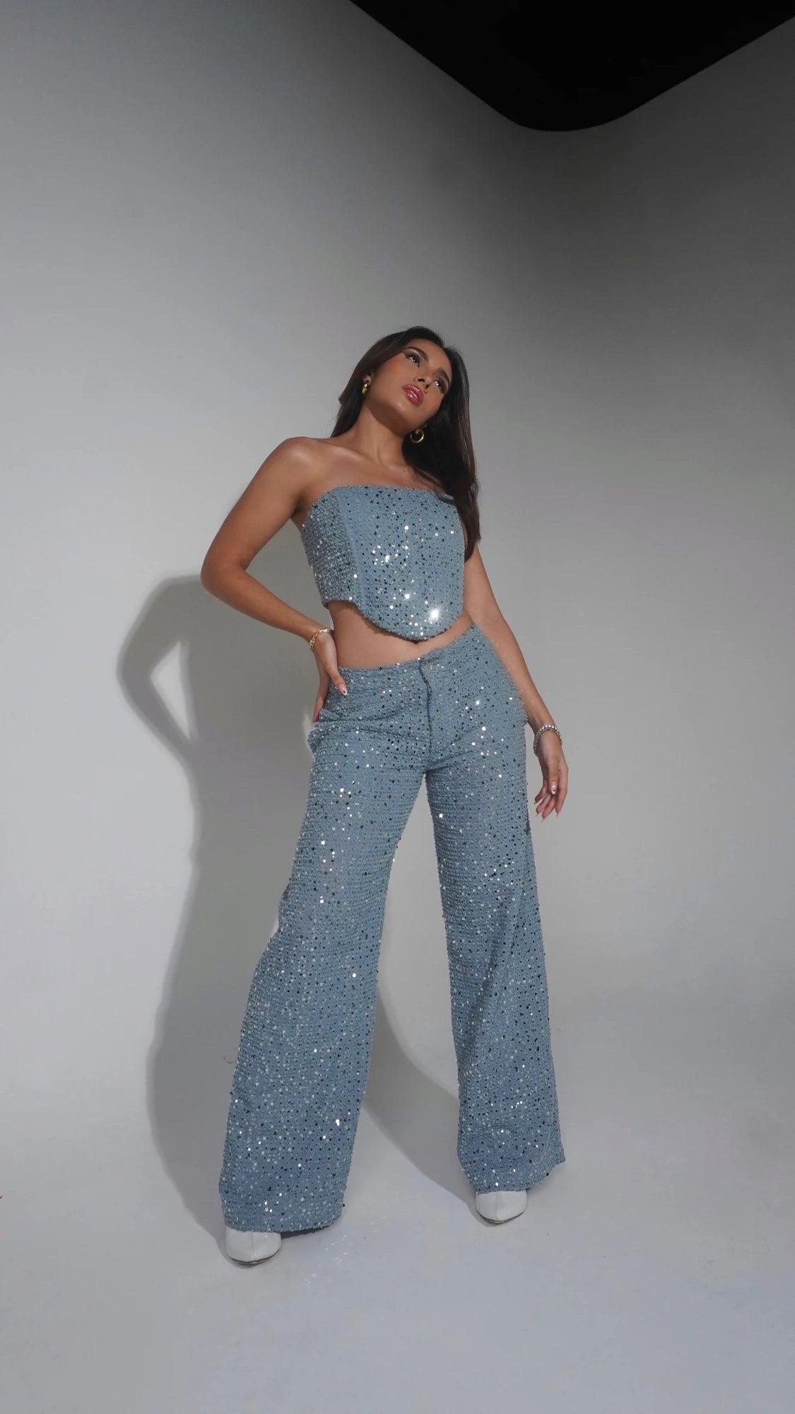 Pantalon Denim Lentejuelas