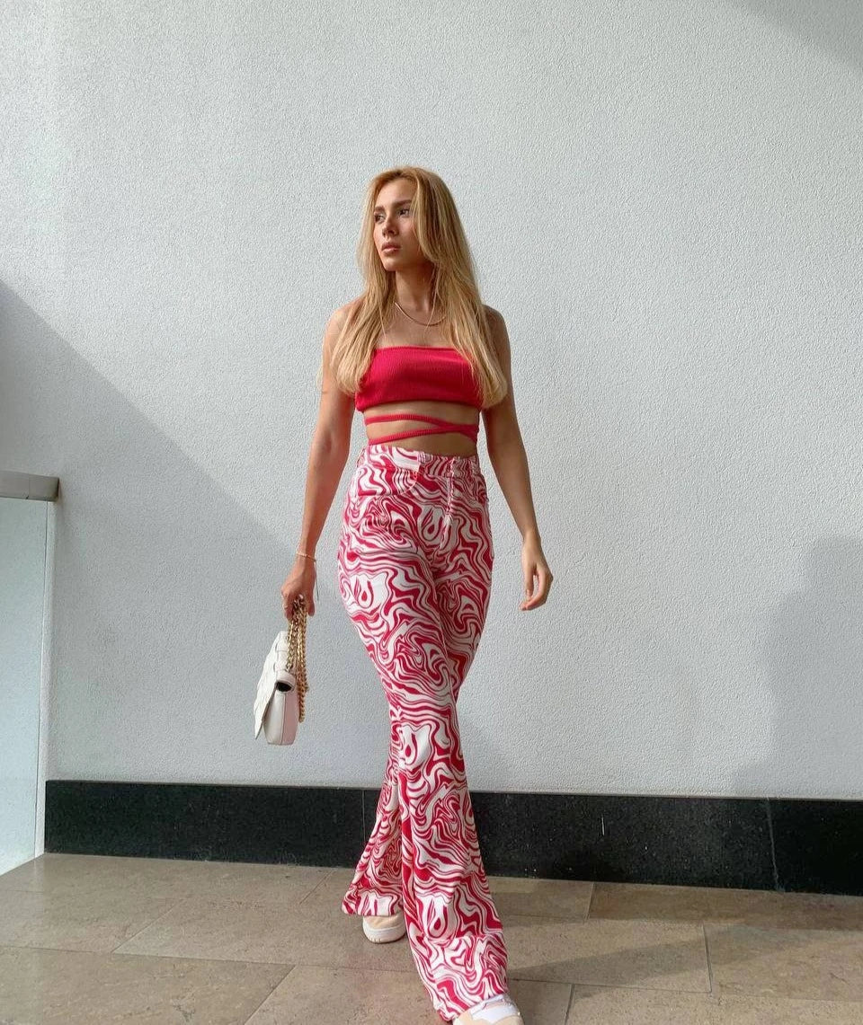 Pantalon Ondas Fucsia