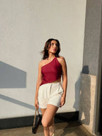 Irregular Top Backout Red