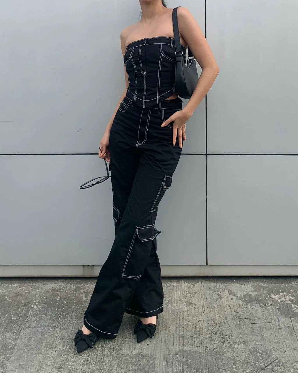 Pantalon Cargo Negro