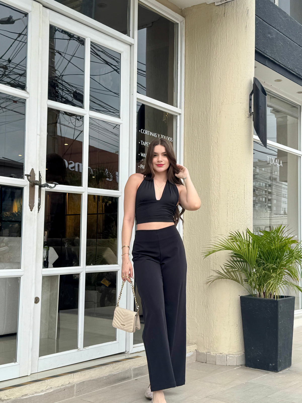 Pantalon Palazzo Negro
