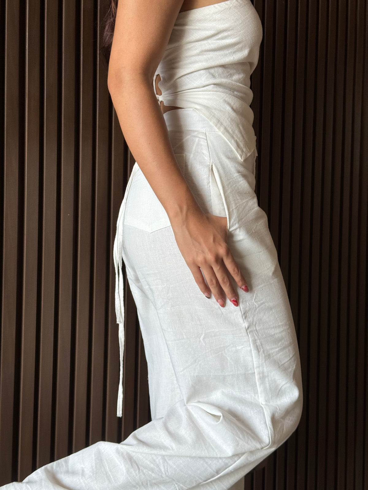 Pantalon Lino Blanco