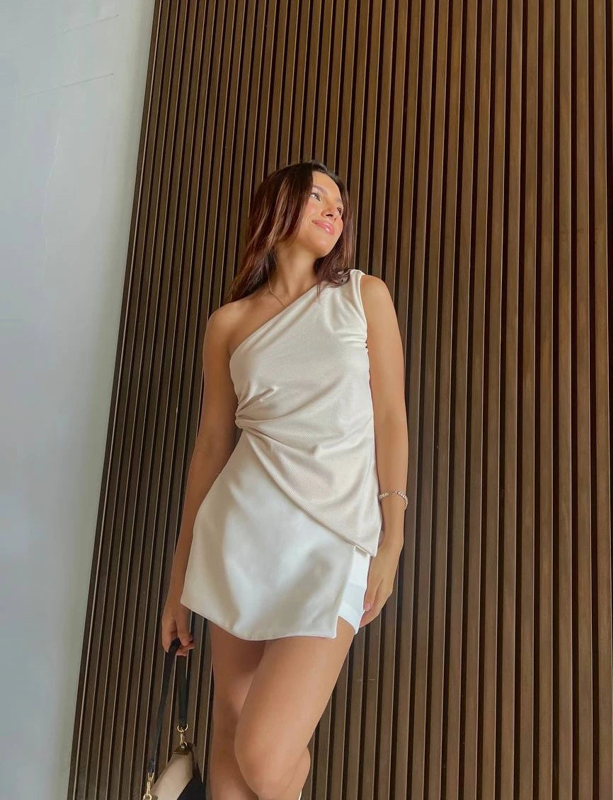 Blusa Asimetrica Texture Nude