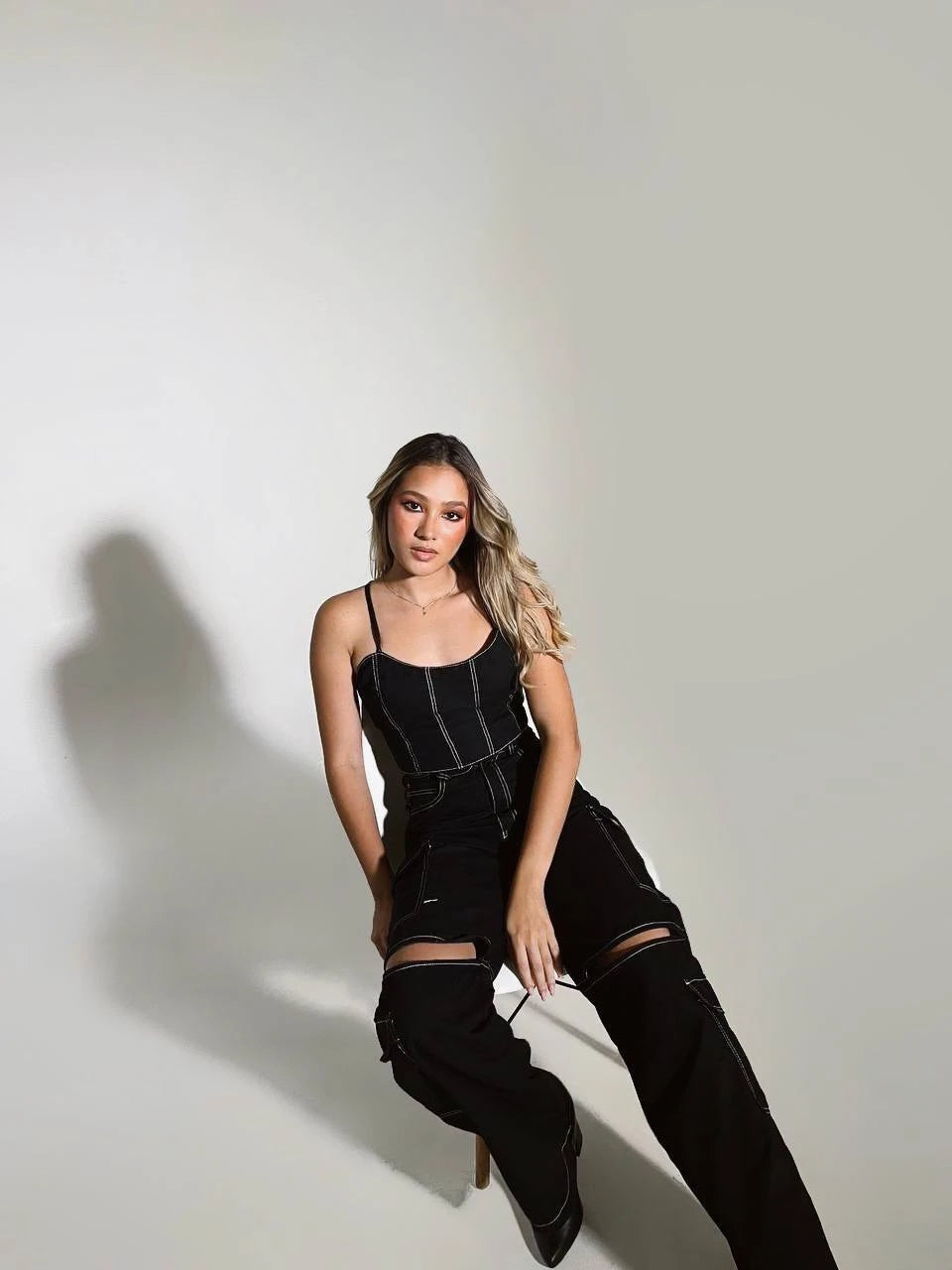 Corset Pespuntes Negro