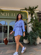 Falda Short Lazo Azul