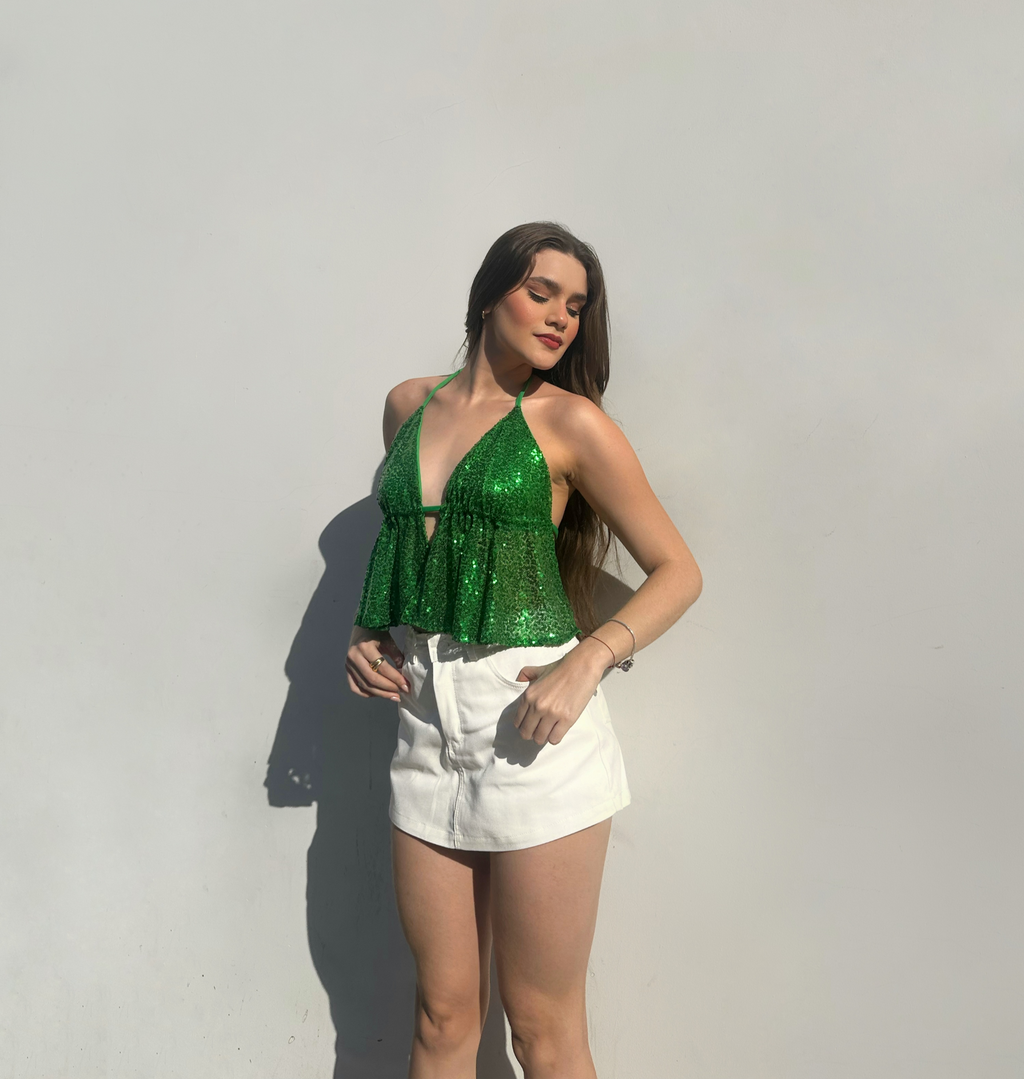 Top Shine Scarf Verde