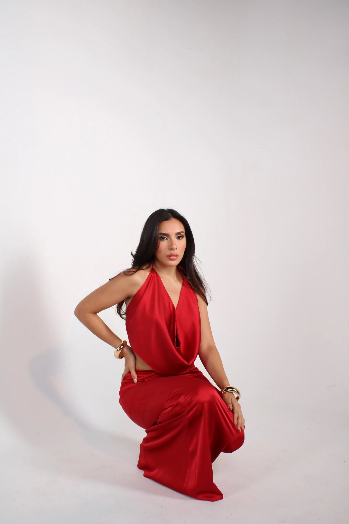 Blusa Square Seda Vinotinto