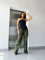 Pantalon Cargo Verde