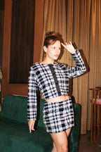 Falda Shine Cuadros B&W