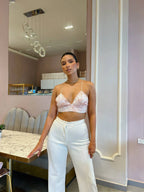 Crop Top Feels Malla Rosado
