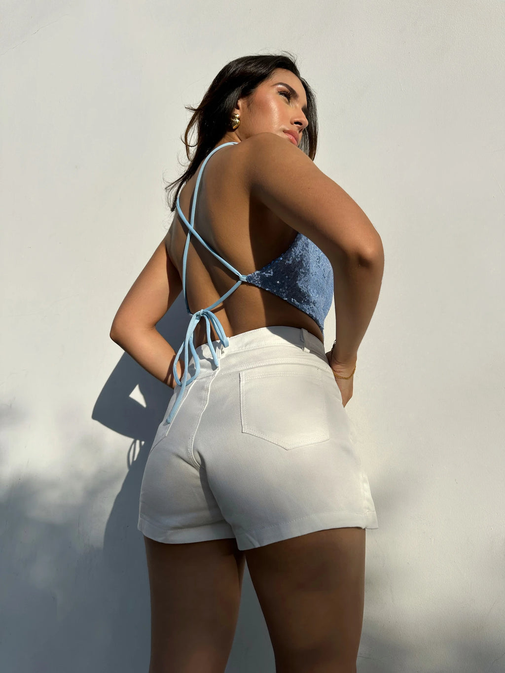 Top Shine Bib Baby Blue