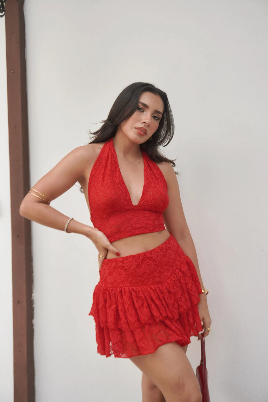Top Encaje Rojo