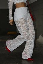 Pantalon Encaje Blanco
