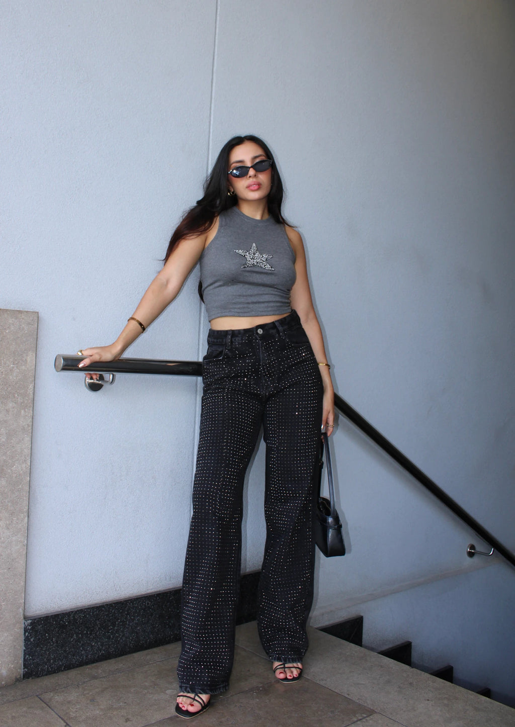 Tank Top Star Gris