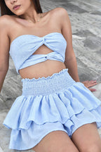 Top Crunch Lino Azul