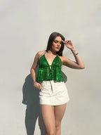 Falda Short Mini Drill Blanca