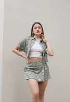 Falda Short Ojalillo Verde
