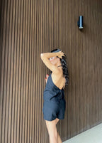 Blusa Lazos Espalda Afuera Negra