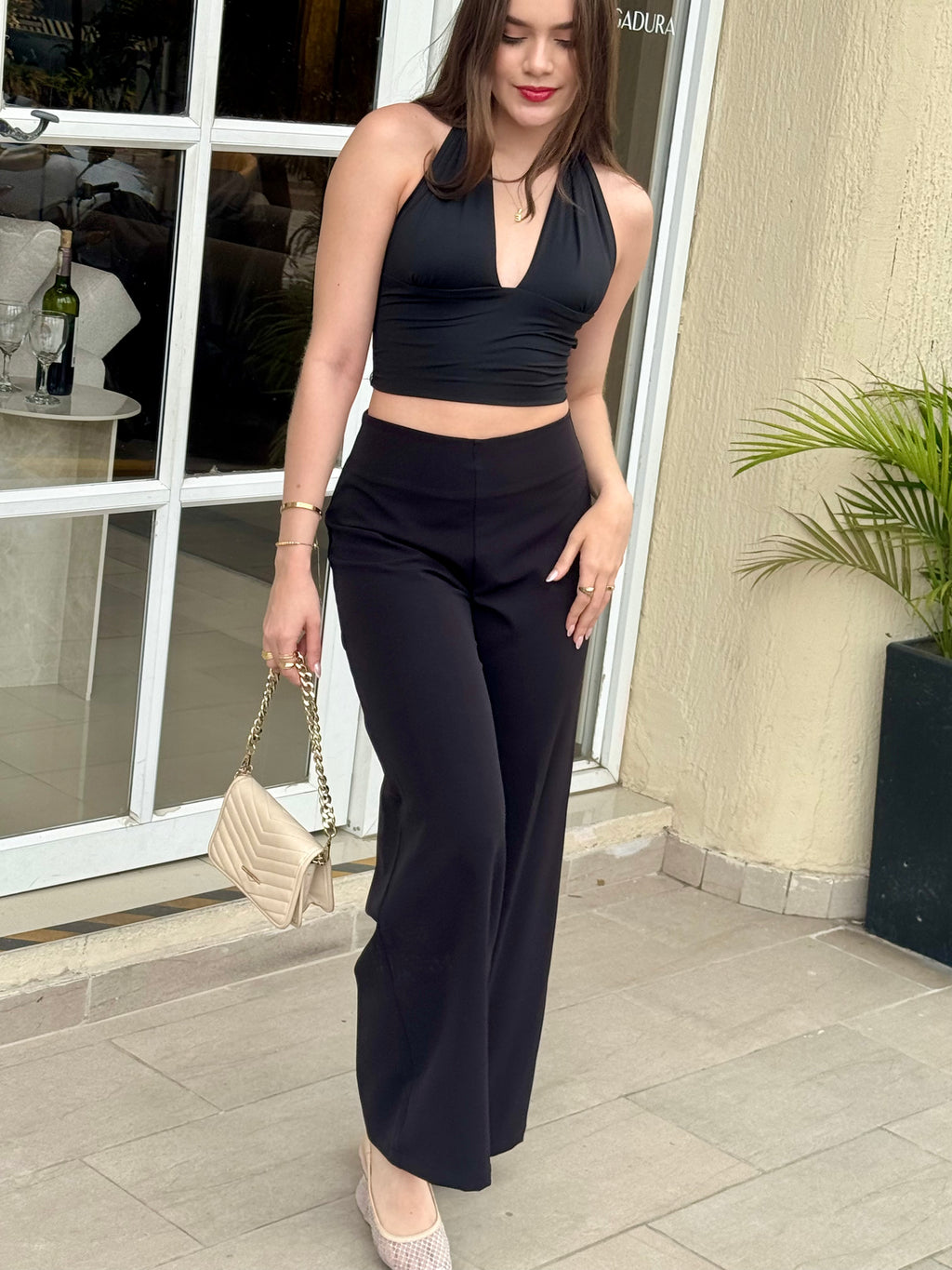 Pantalon Palazzo Negro
