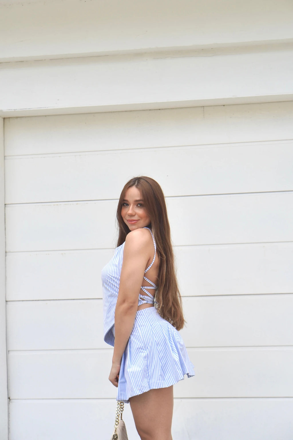 Blusa Asimetrica Rayas Azul
