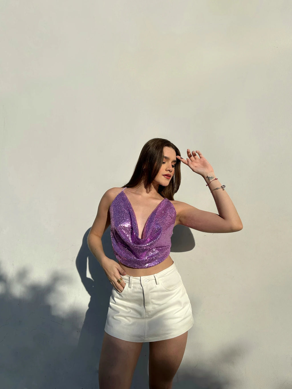Top Shine Bib Lila