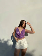 Top Shine Bib Lila