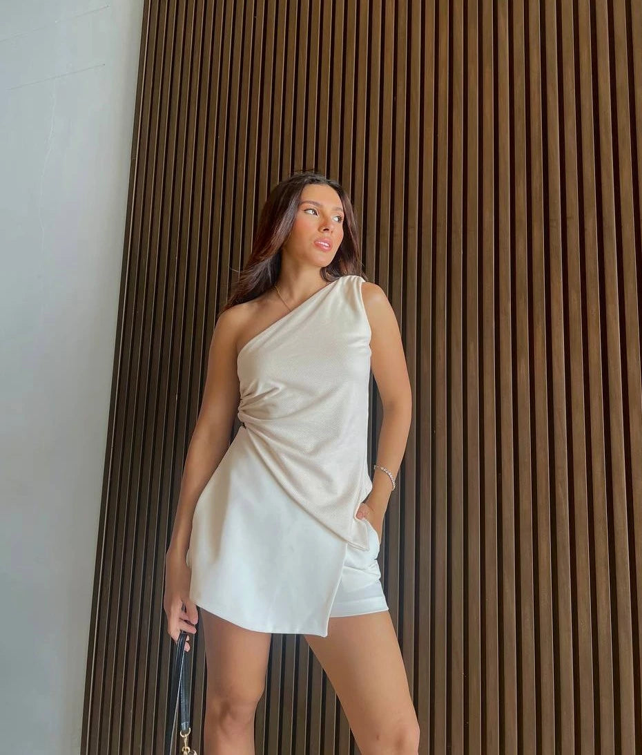 Blusa Asimetrica Texture Nude