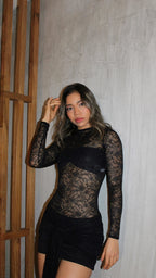 Vestido Encaje Negro