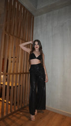 Crop Top Shine Negro