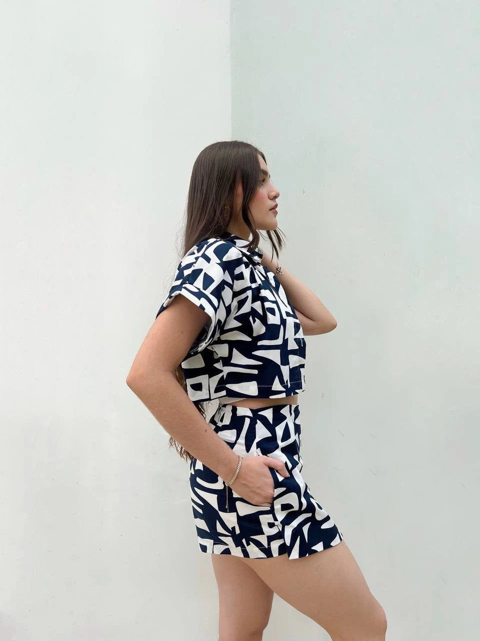 Camisa Print Blue Fresh