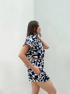 Camisa Print Blue Fresh