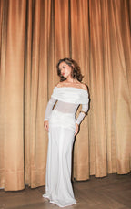 Falda Larga Lycra Blanca