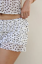 Falda Short Polka Dots Blanca