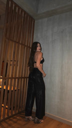 Crop Top Shine Negro