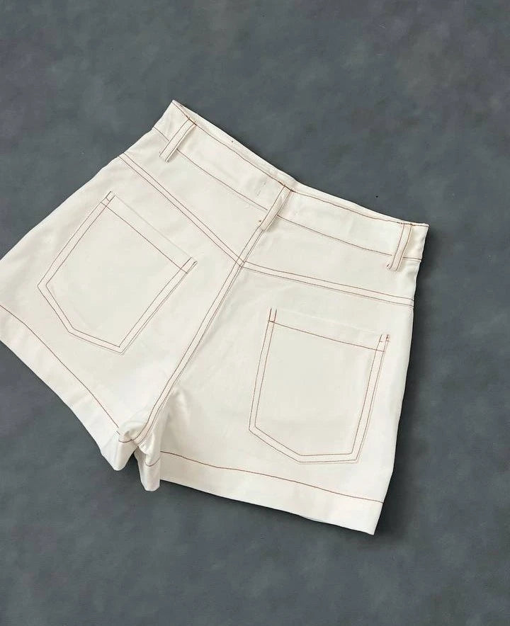 Falda Short Drill Beige