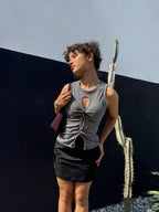 Tank Top Nudo Gris