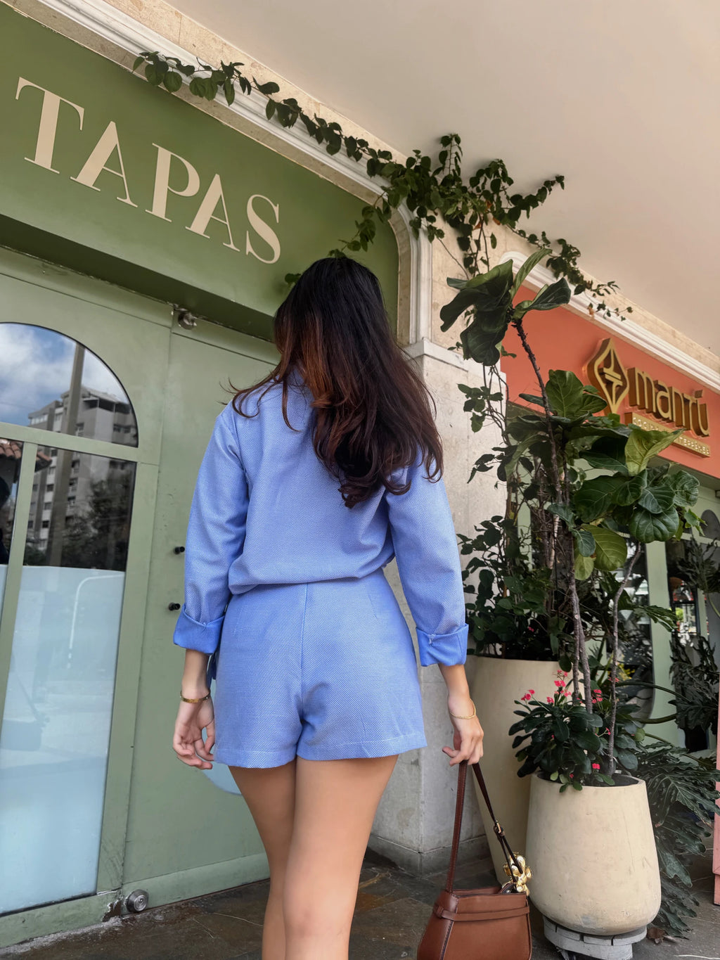 Falda Short Lazo Azul