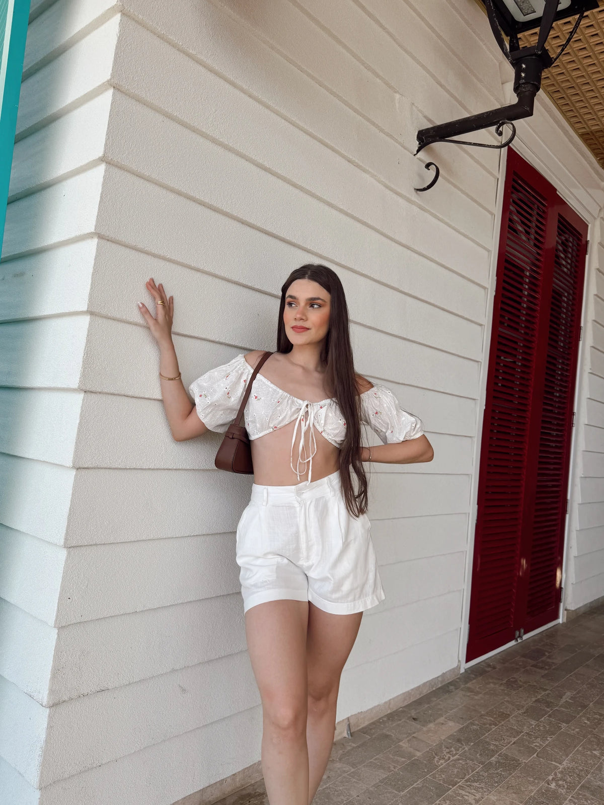 Crop Top Ojalillo Flores