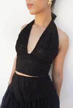 Falda Short Encaje Negra