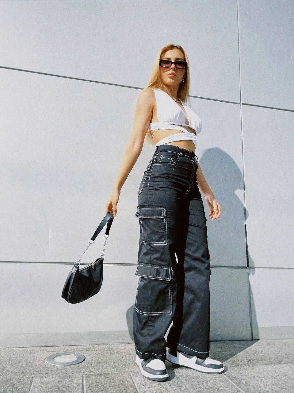Pantalon Cargo Negro