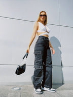 Pantalon Cargo Negro