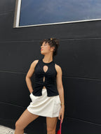 Tank Top Nudo Negro