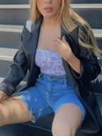 Crop Top White Faces