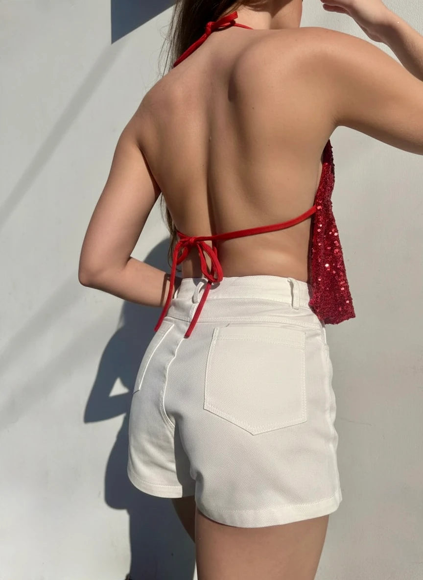 Top Shine Scarf Rojo