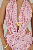 Top Shine Scarf Rosa