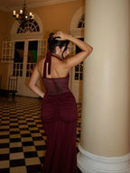 Falda Larga Lycra Vinotinto