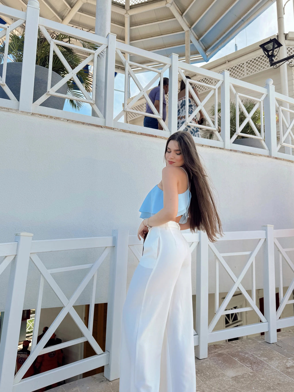 Pantalon Clasico Sastre Blanco